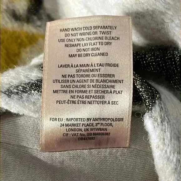 Anthropologie Saturday Sunday Zipper Floral Abstract Print Poncho Size X… - Picture 7 of 8